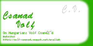 csanad volf business card